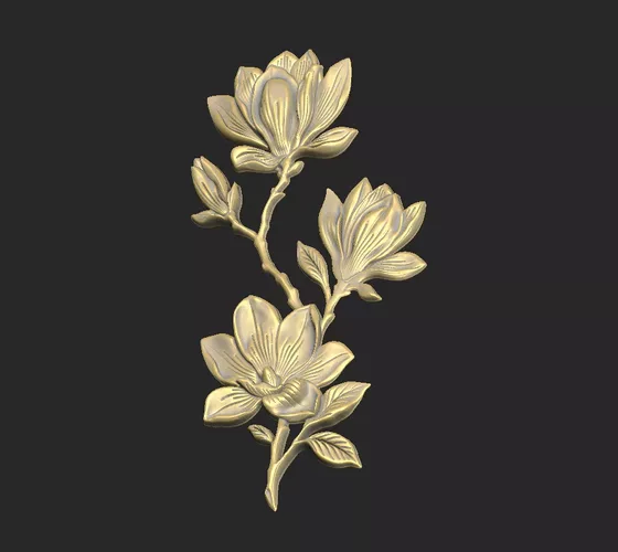 magnolia flower ornament vintage-floral
