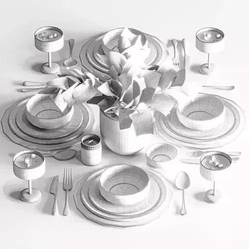 Tableware012 3D model 4