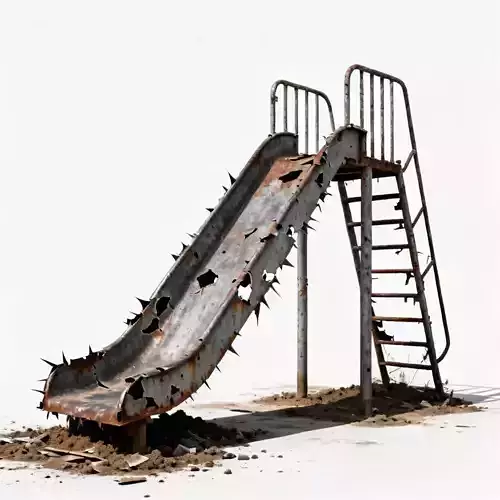 Destroyed Playground Slide 3D Model
