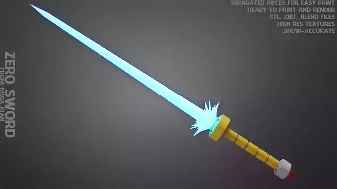 Mega Man Zero Sword for Cosplay