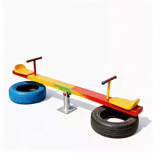 Rainbow Playground Seesaw 3D Model