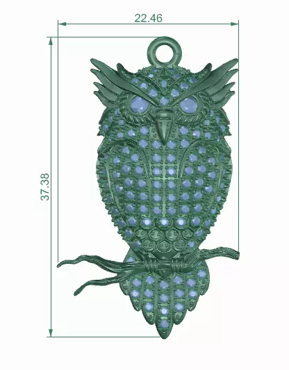 Owl Jewelry Pendant 002 Free 3D print model