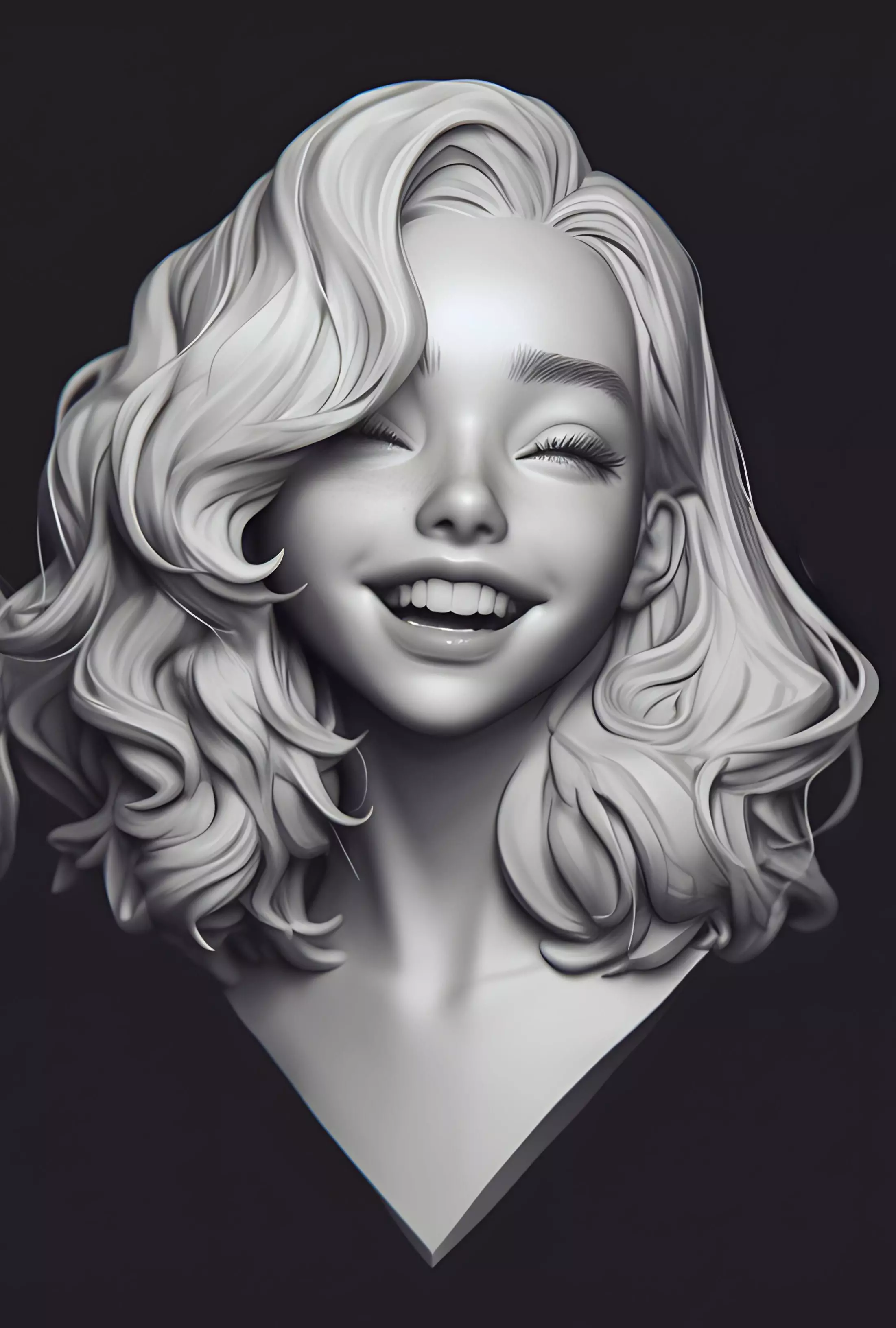japan Original High Detail woman facial Female Fine 3003 3D model ...