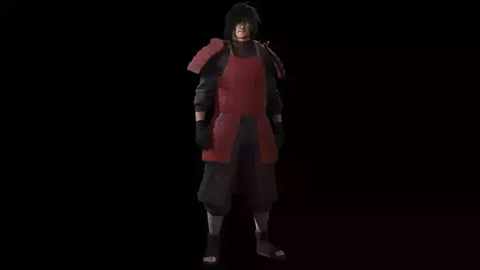 Shinobi Character -Var 1- PBR Game Ready Low-poly 3D model