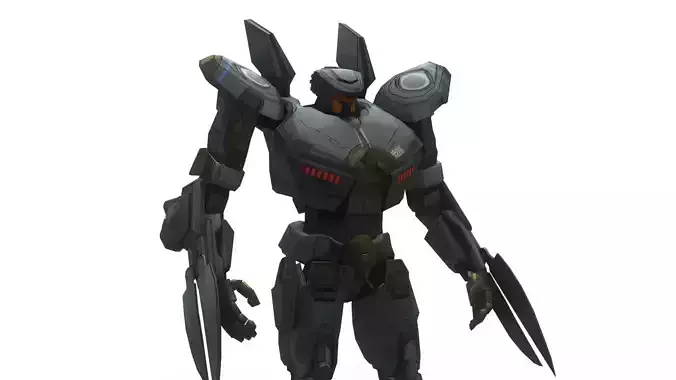 Striker Eureka 3D Model Pacific Rim Mark-5 Australian Jaeger Low-poly 3D model
