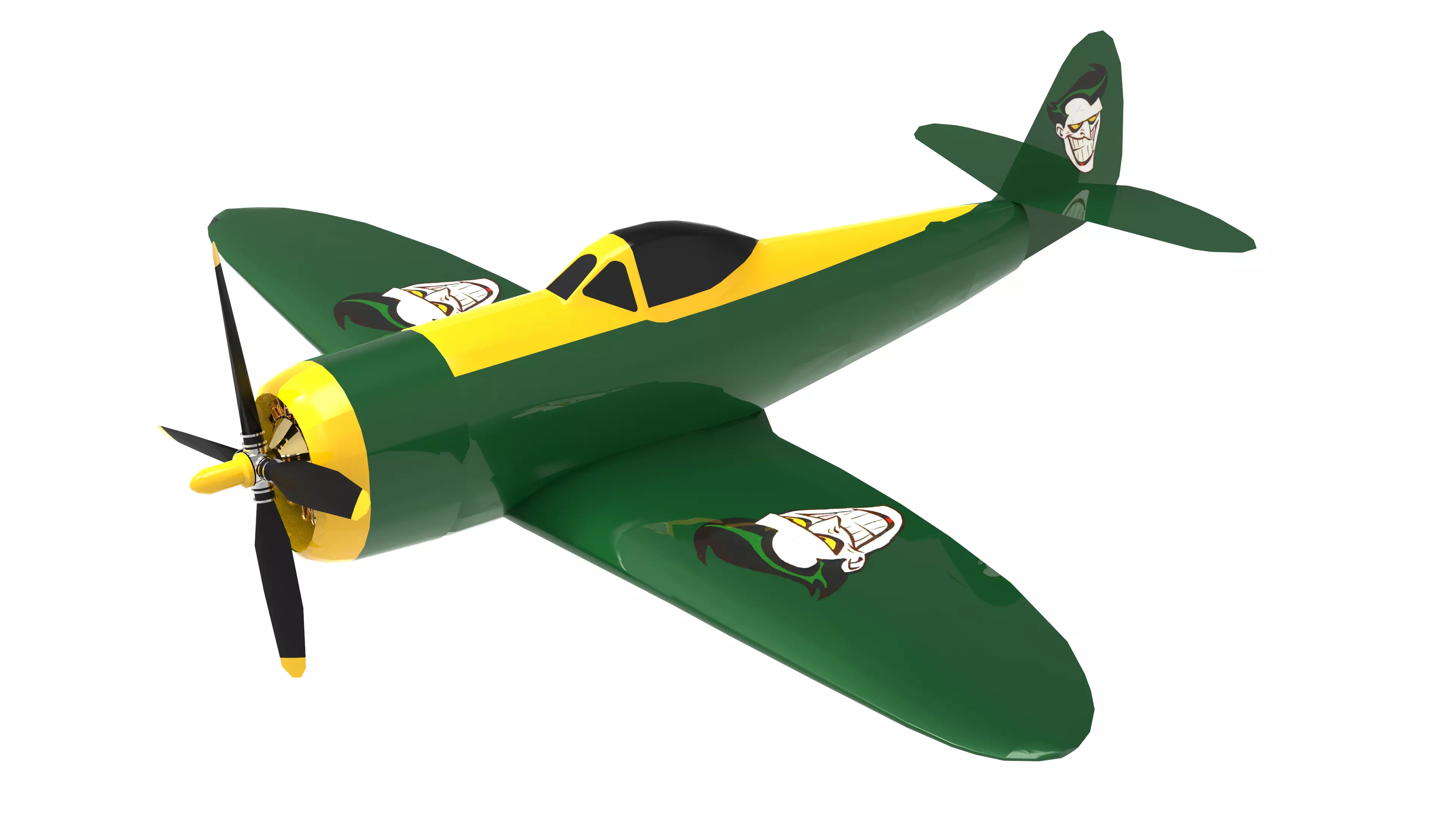 The Republic P-47 Thunderbolt Low-poly 3D model