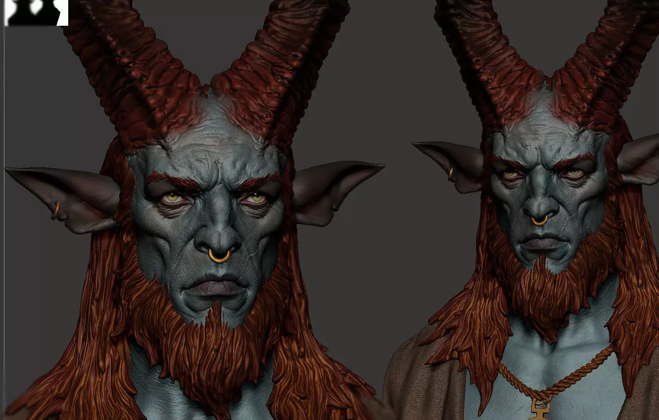 Druid Bust 3D print model