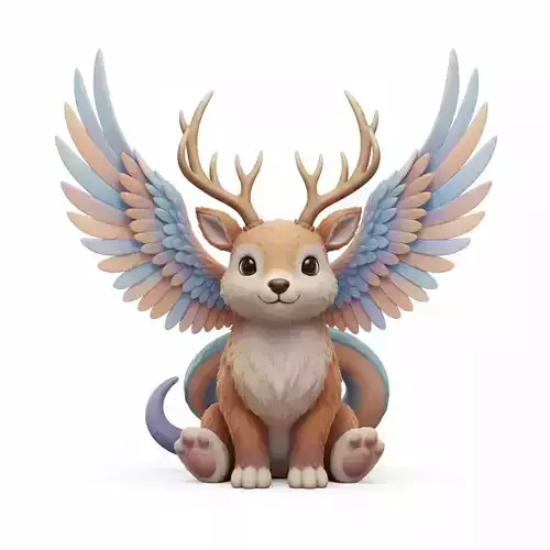 Fantasy Hybrid Character Statue 3D