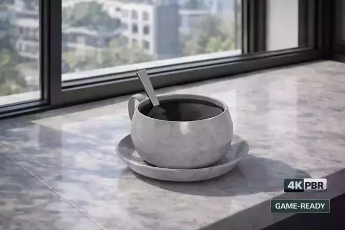 Realistic Ceramic Coffee Cup - MorisonDesign 4K PBR