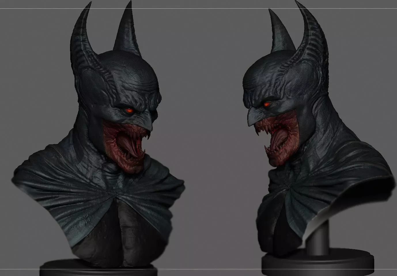 Demon Batman Bust 3D print model