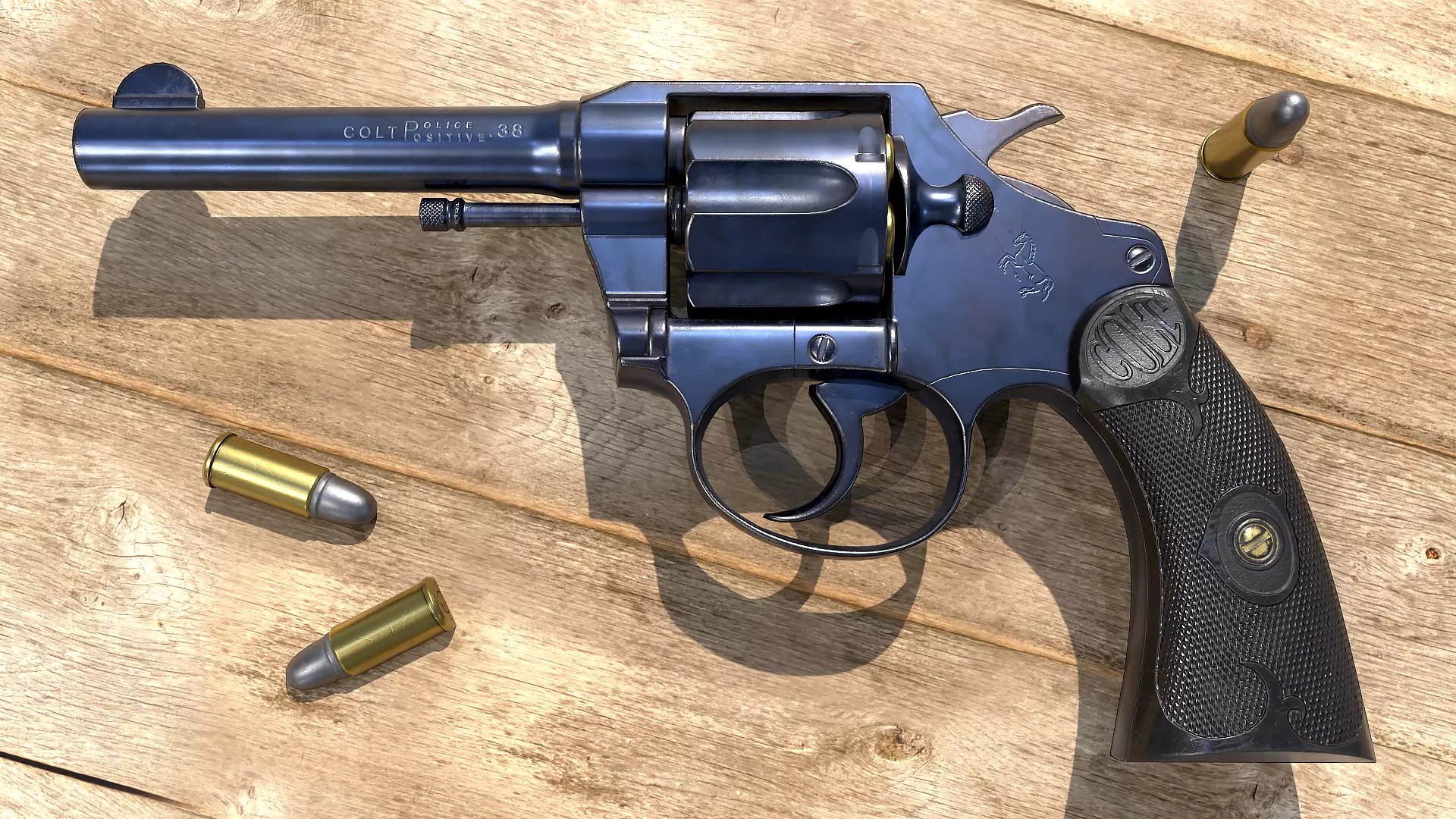 Colt Police Positive Low-poly 3D model