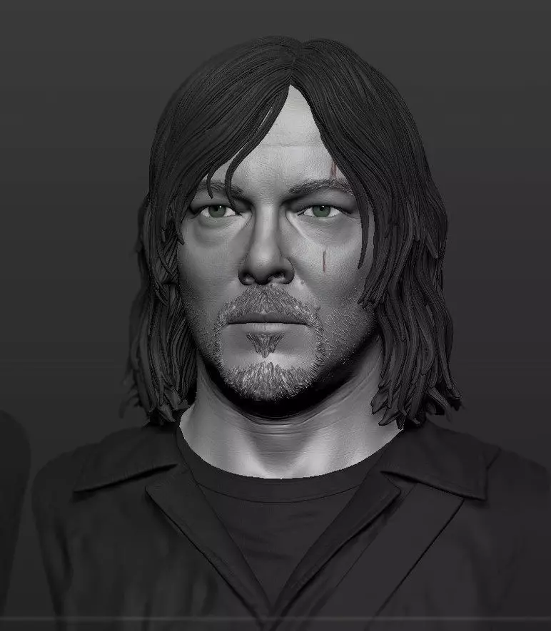 Daryl Dixon Bust -The Walking Dead 3D print model