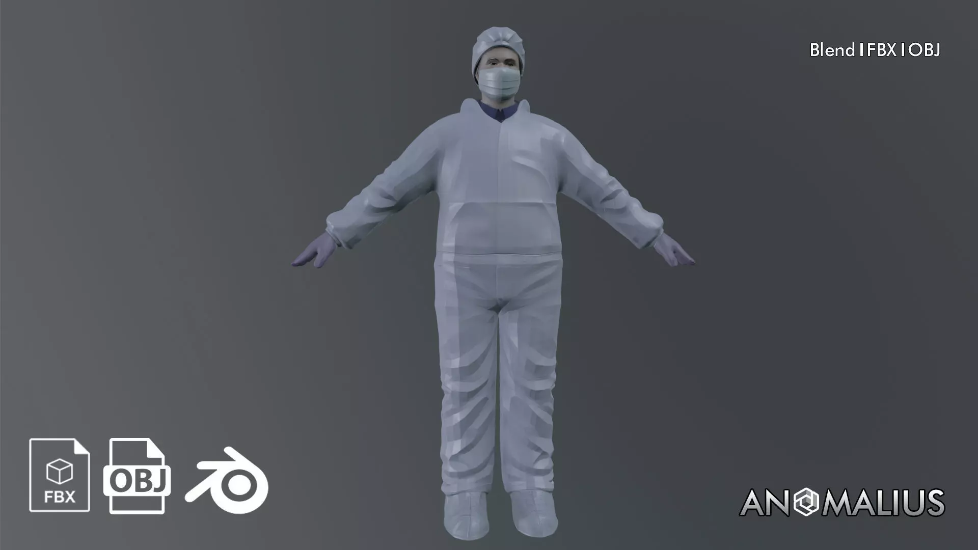 medic staff Free 3D model