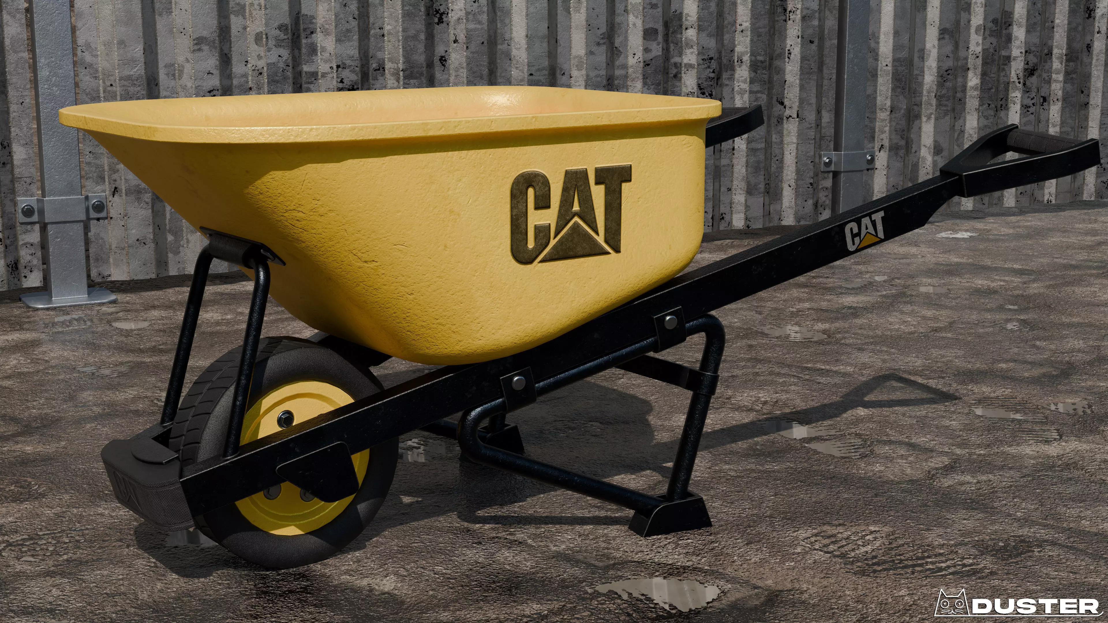 Wheelbarrow Low-poly 3D model