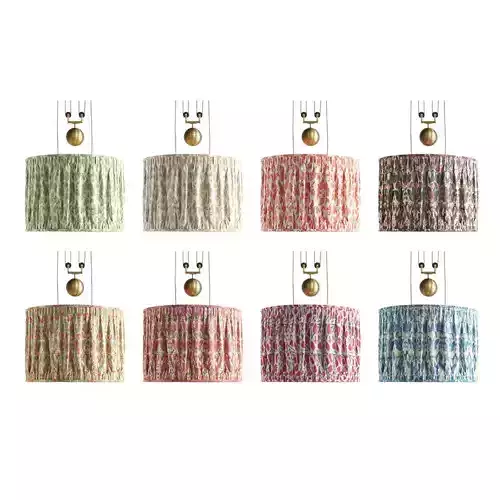 Pulley System Rise and Fall Pendant Light - Gathered Shade