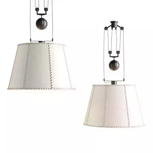 Pulley System Rise and Fall Pendant Light - Vellum