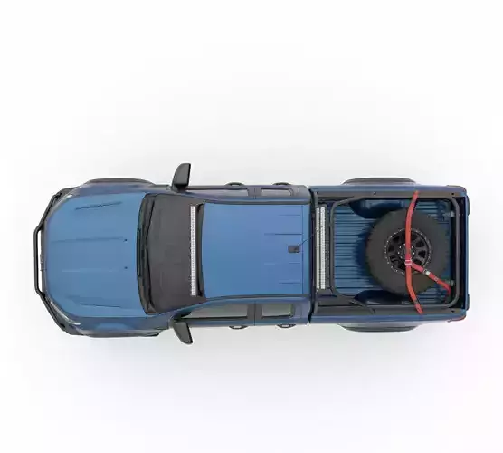 Custom Ford Ranger Off-Road Expedition Low-poly 3D model 2
