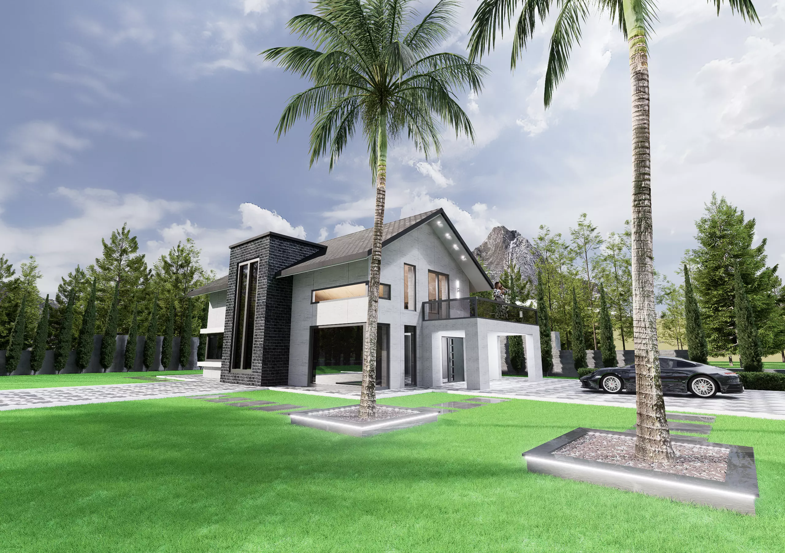 Modern House cottage Free 3D model