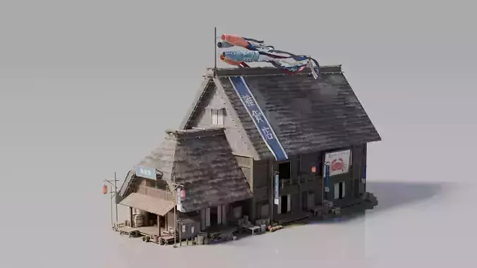 Traditional Japanese House 12 3D model