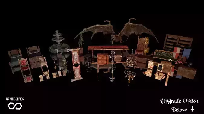 Medieval Castle Kit - Medieval Castle Props Low-poly 3D model