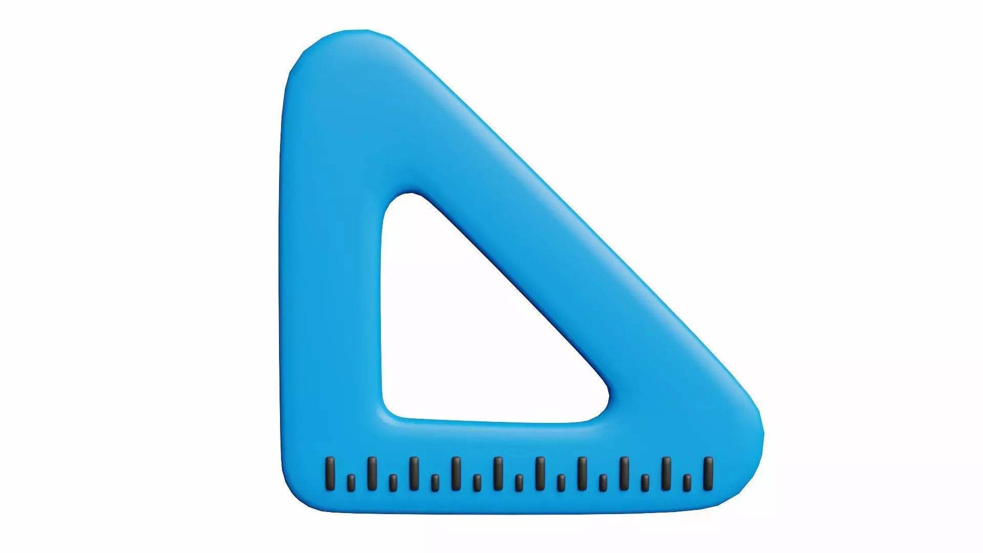 Stylized Triangle Ruler Illustration 3D model