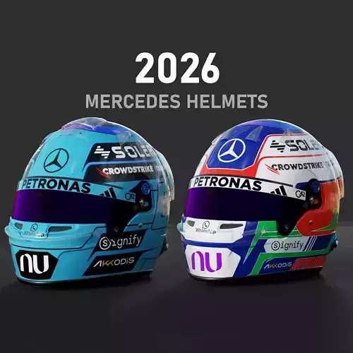 F1 Mercedes Team Helmets 2026