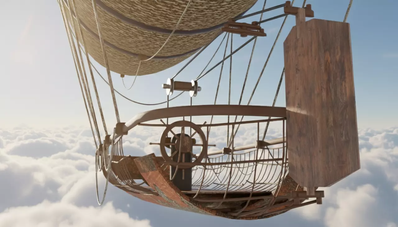 Fantasy Airship Low-poly 3D model