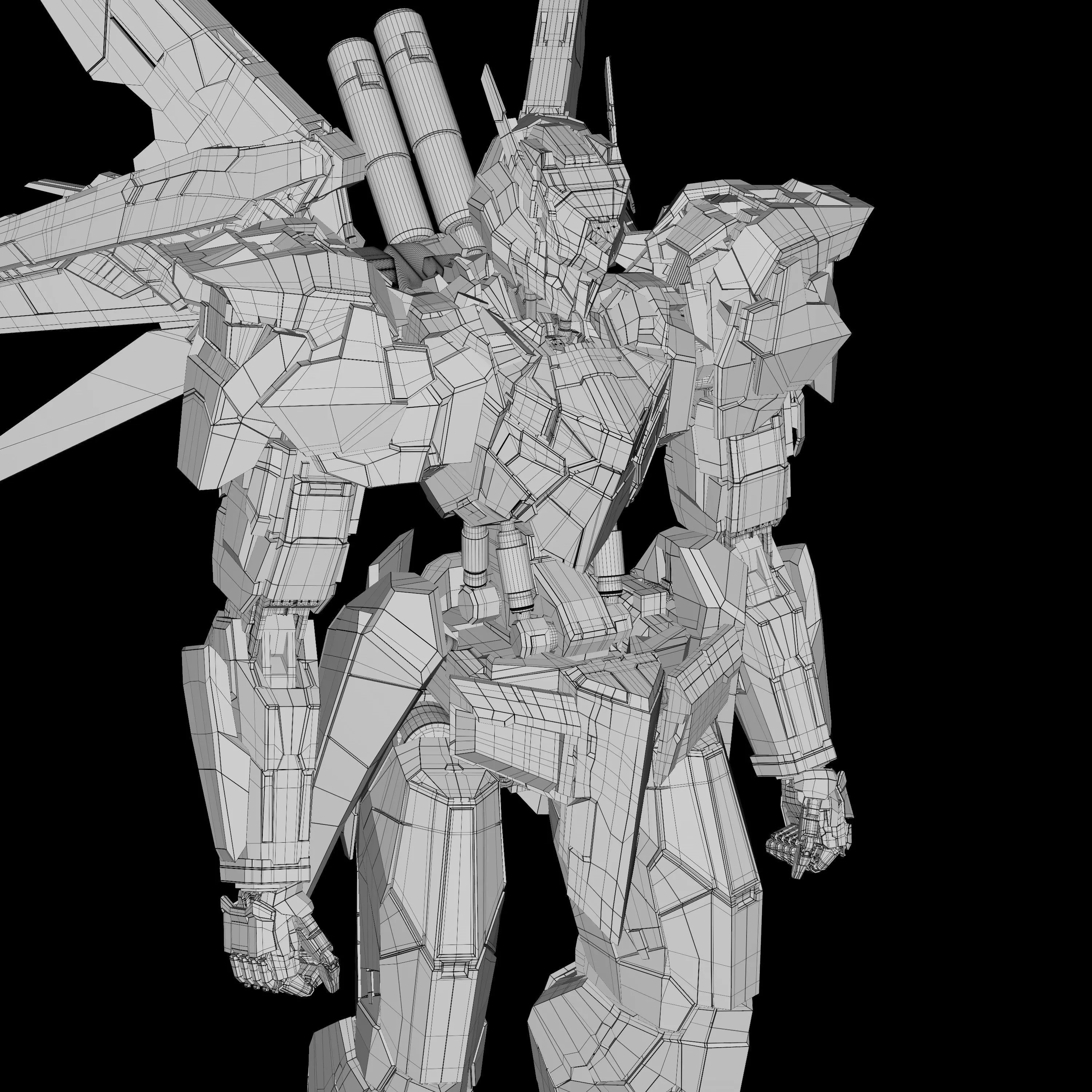 Pacific rim gundam transformers titanfall robot mecha mech Free low-poly 3D model