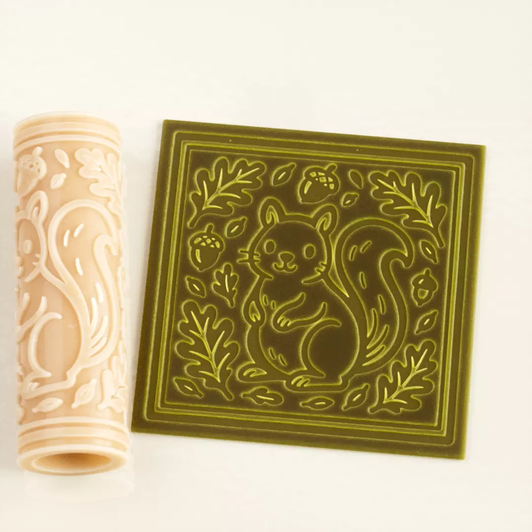 Chubby Squirrel Texture Roller STL 3D print model