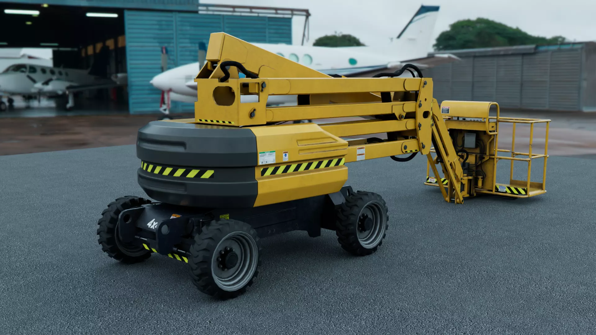 Articulating Boom Lift Low-poly 3D model