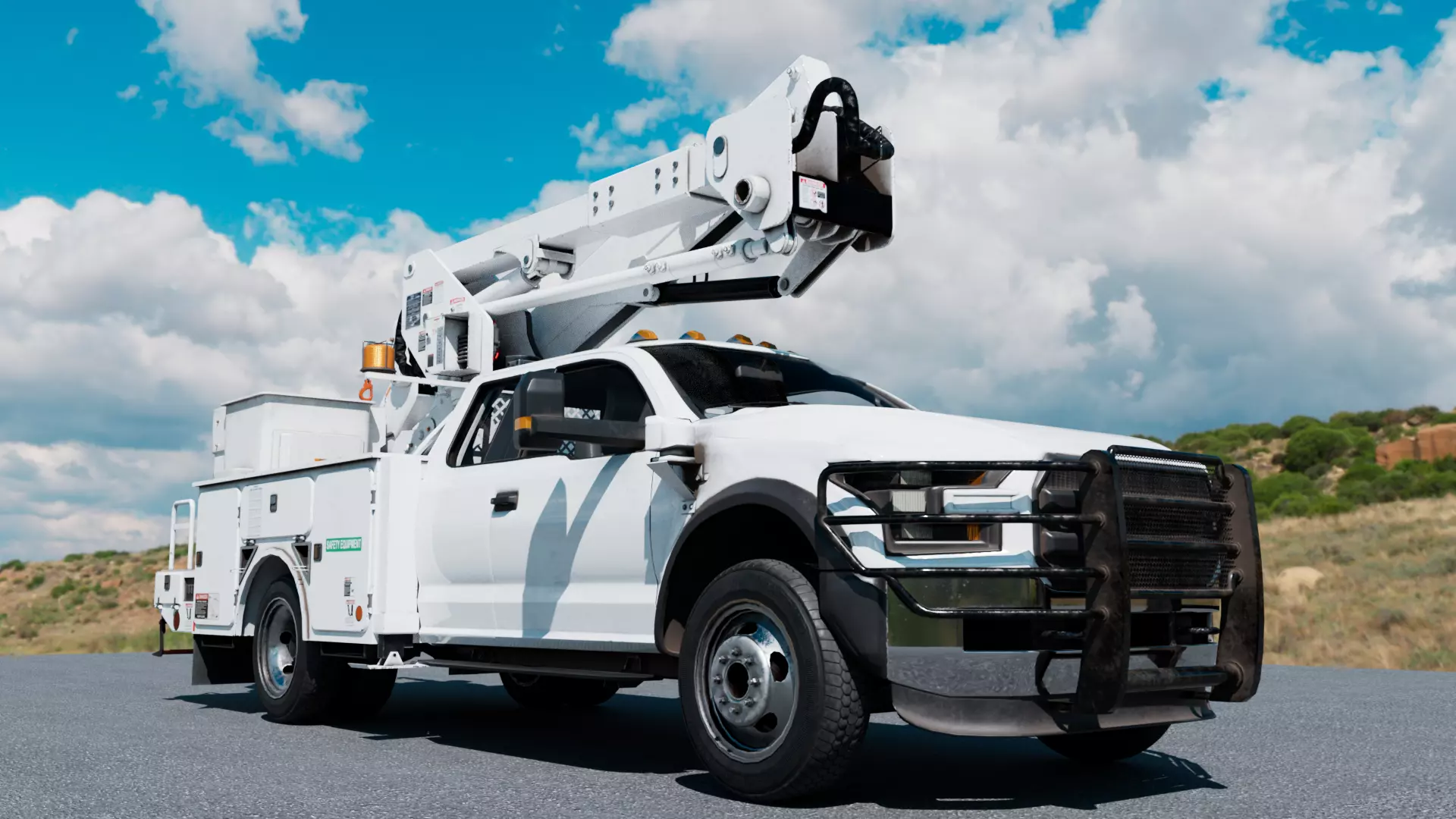 Bucket Truck Low-poly 3D model