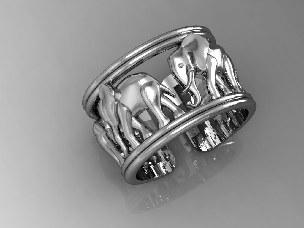 elephant ring 3D print model_3