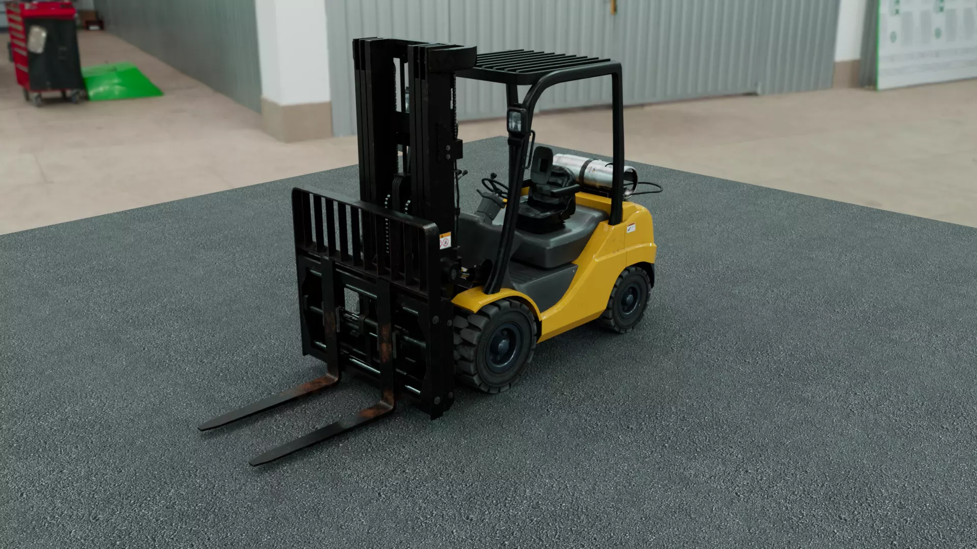 Forklift Low-poly 3D model
