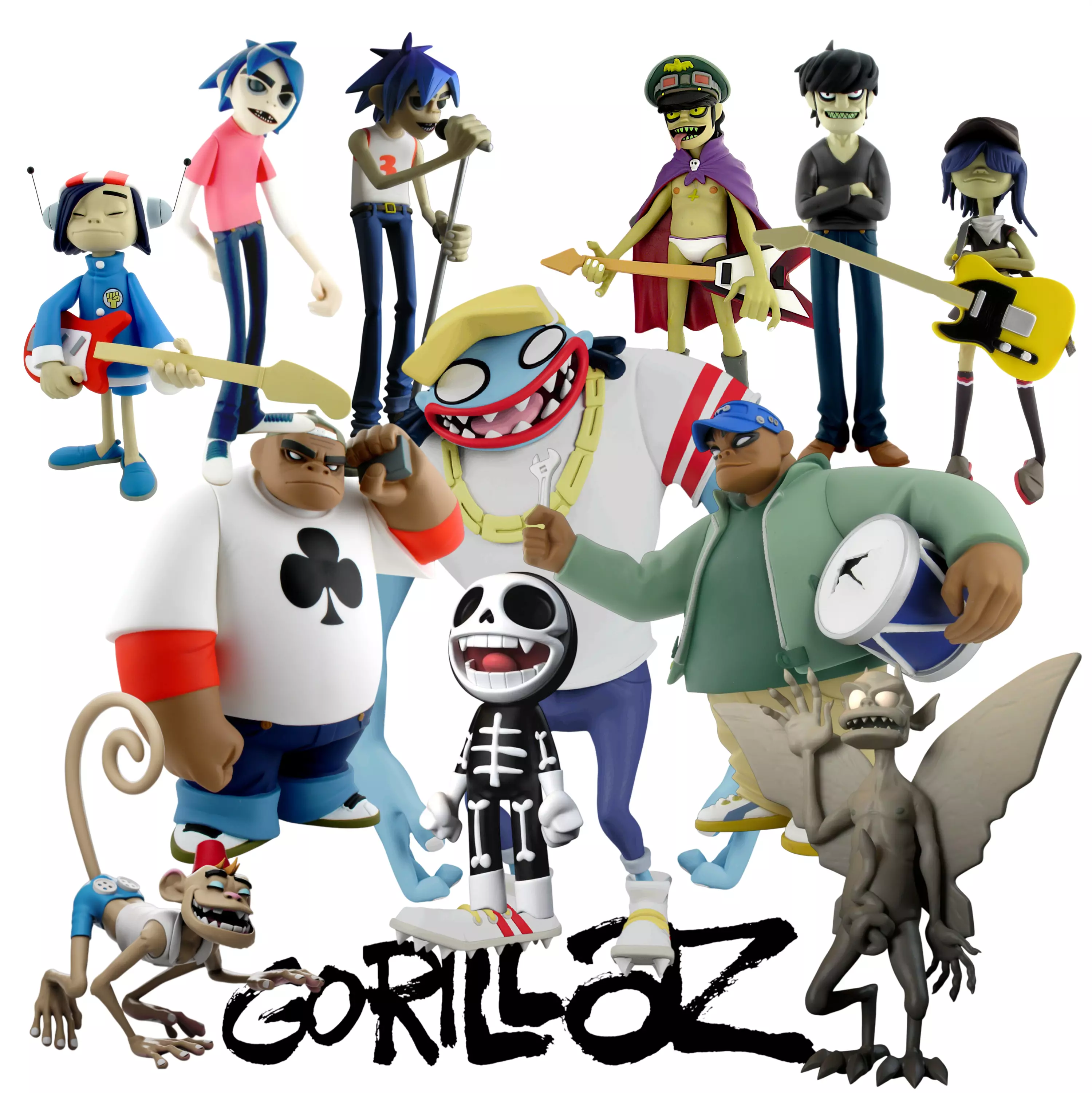 Gorillaz Ultimate Pack 12 Collectible Figures and Extras STL 3D print model
