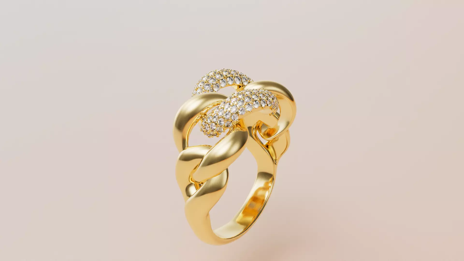 Cuban chain ring printable 3D print model