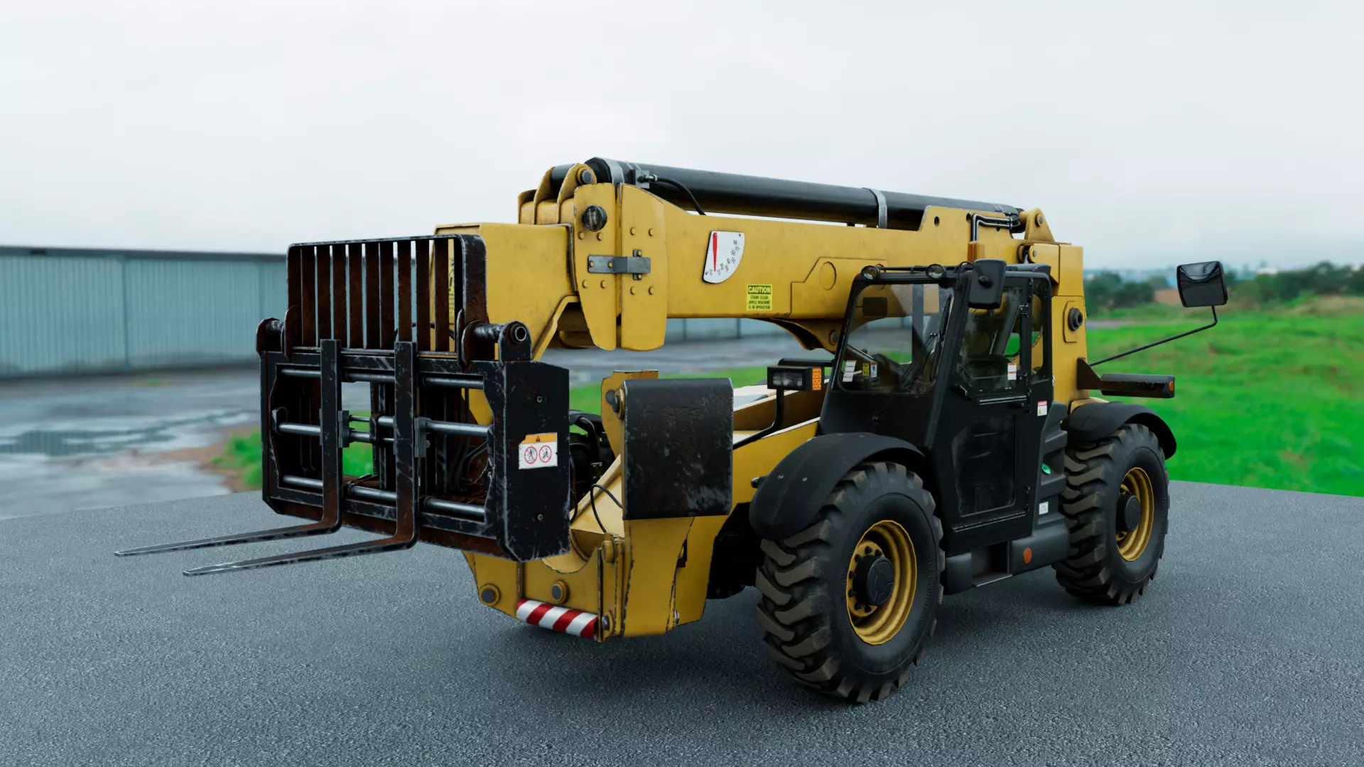 Telehandler Low-poly 3D model