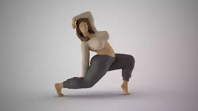 Dynamic Woman Lunge Pose