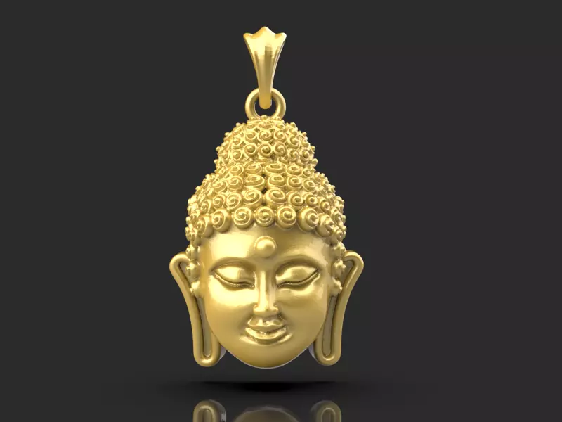 Buddha face pendant file 3D print model