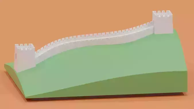 Cartoon Great Wall Of CHINA 3D model