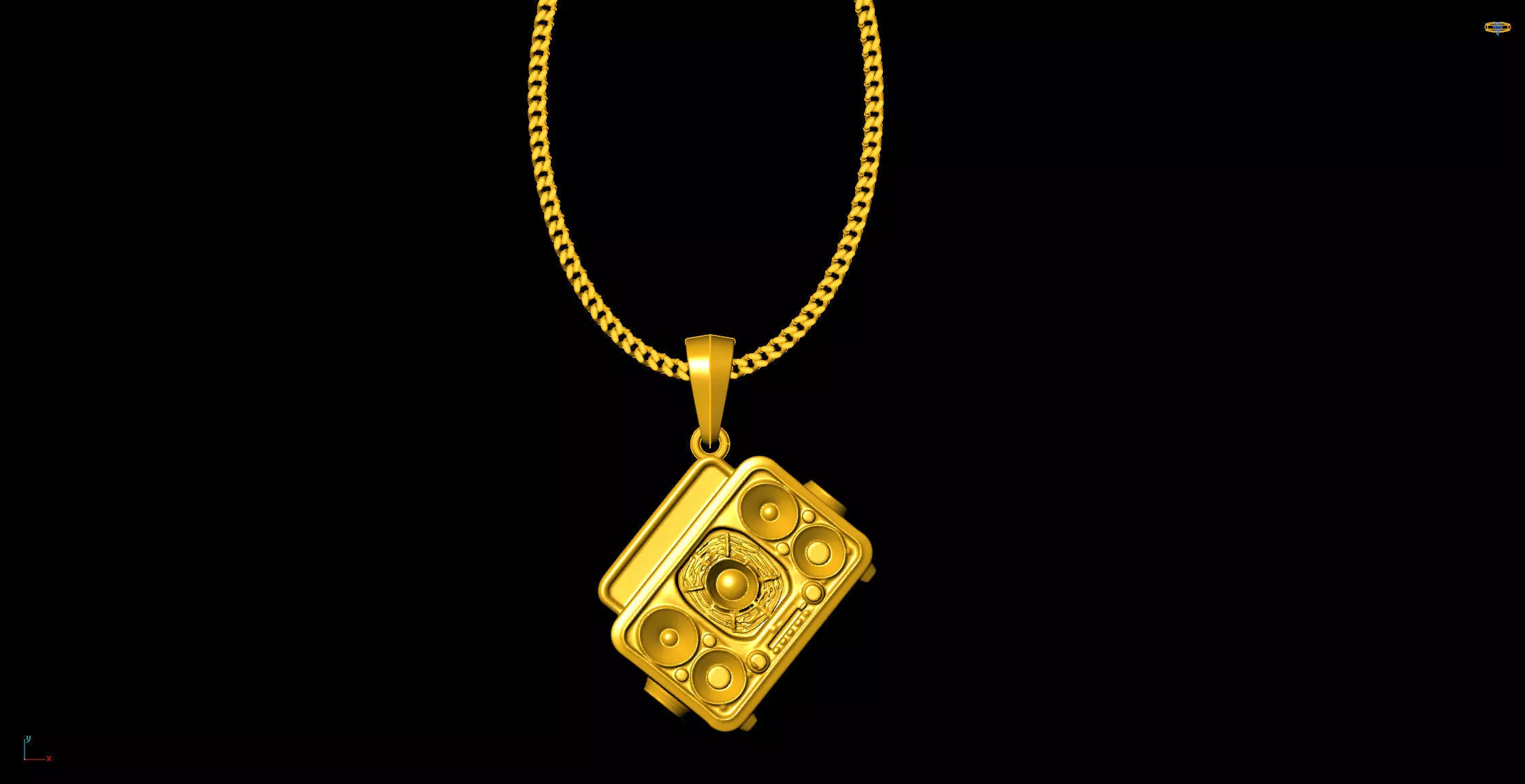 Radio tape pendant charms - one inch pendant Free 3D print model