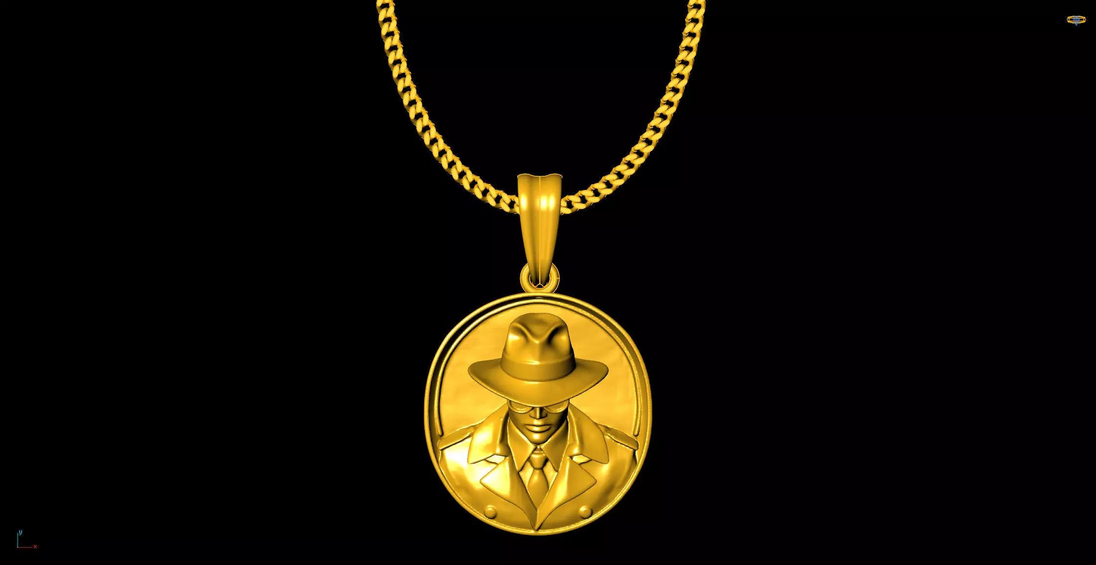 Hitmen gothic pendant charms - one inch pendant Free 3D print model