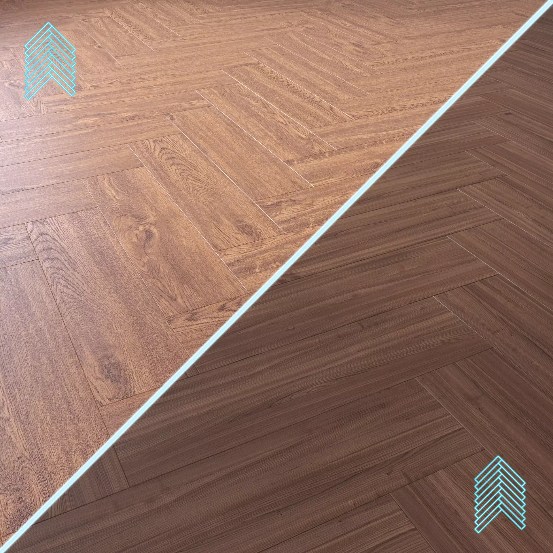 Parquet - Laminate - Wooden floor 2 in 1 Low-poly 3D model