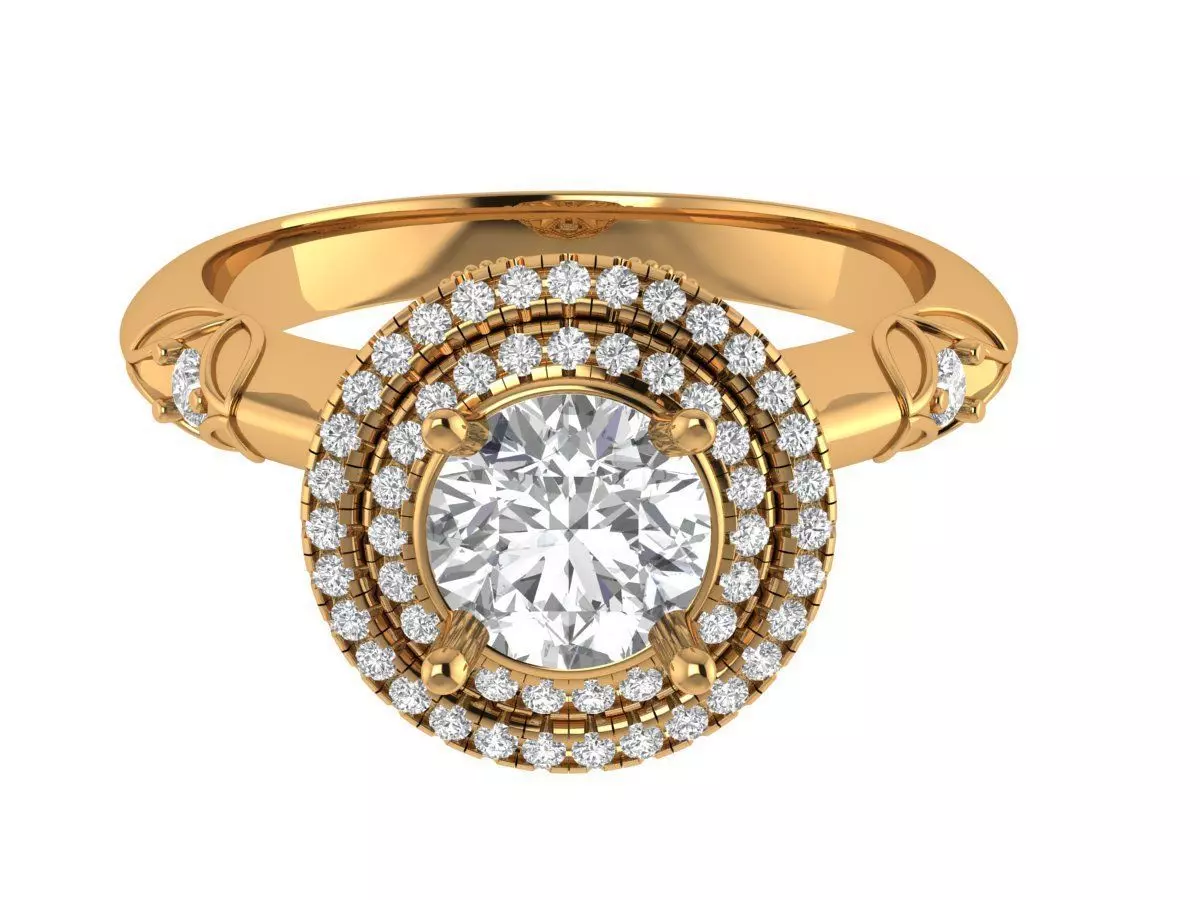 Round Vintage Ring 3D print model
