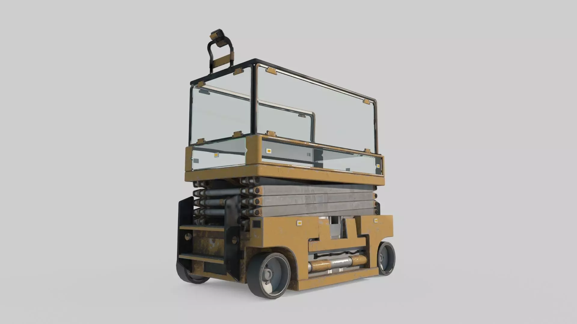 Modern engineering vehicle lift 3D model