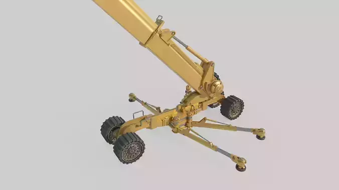 Science fiction engineering vehicle crane 3D model