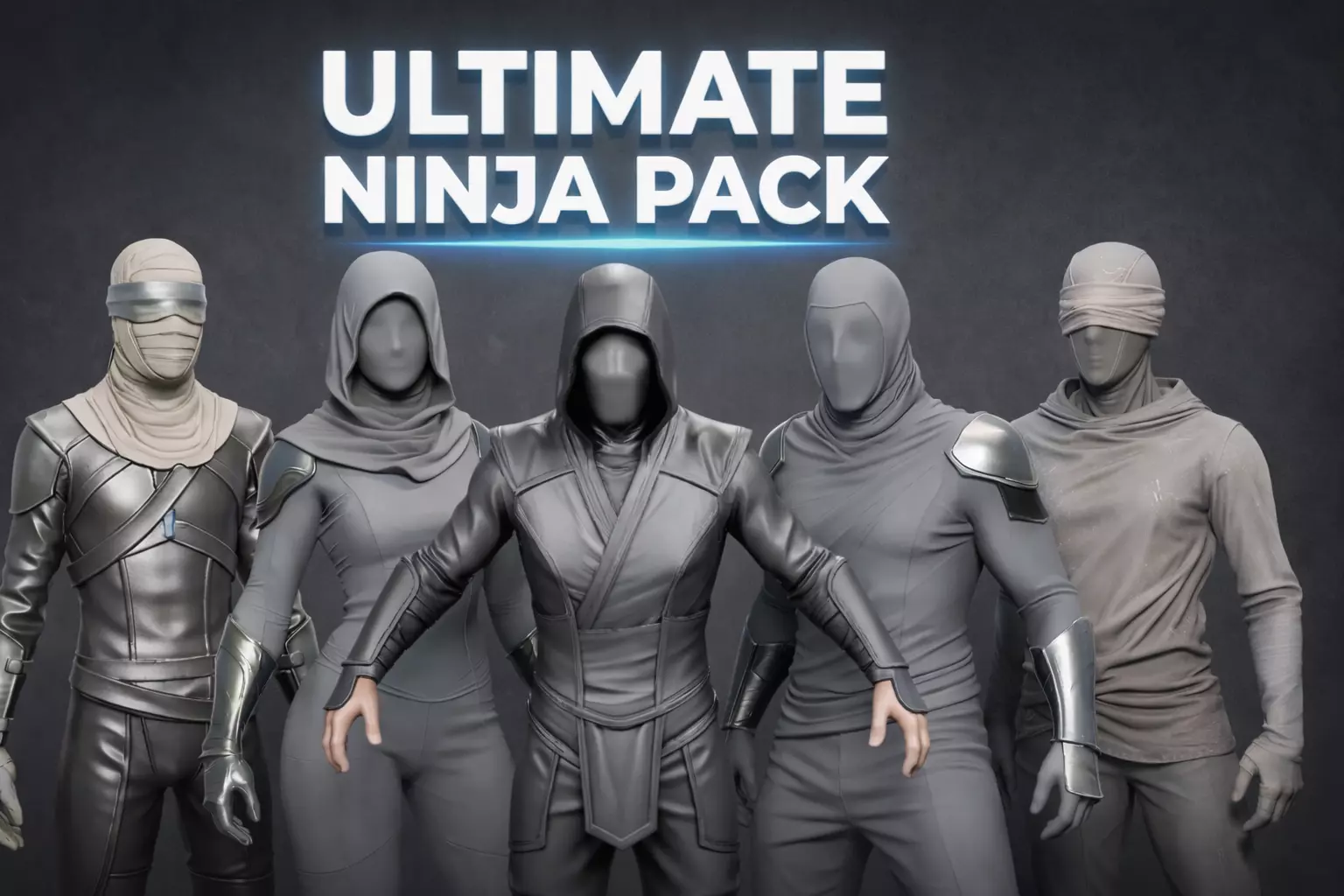 Ultimate Ninja Character Pack Male and Female