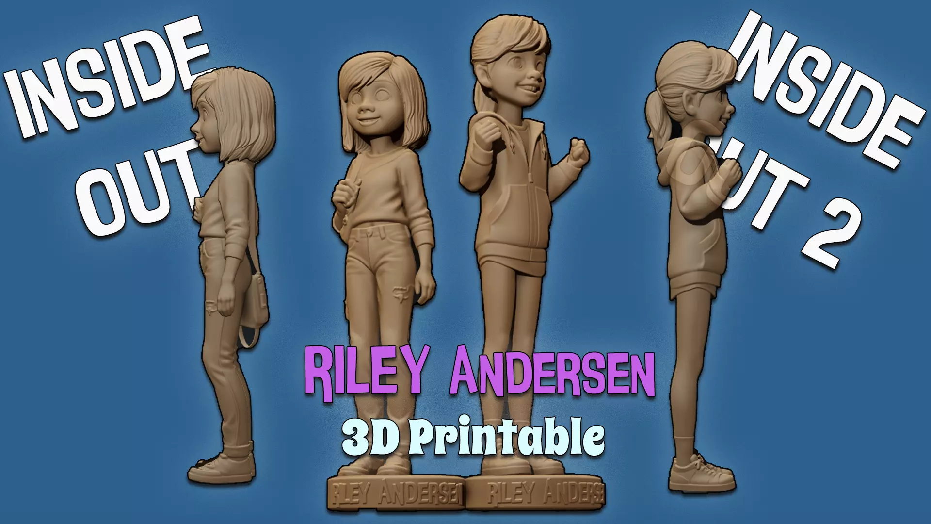 Riley from Inside Out 1 and 2 printable figures 3D print model