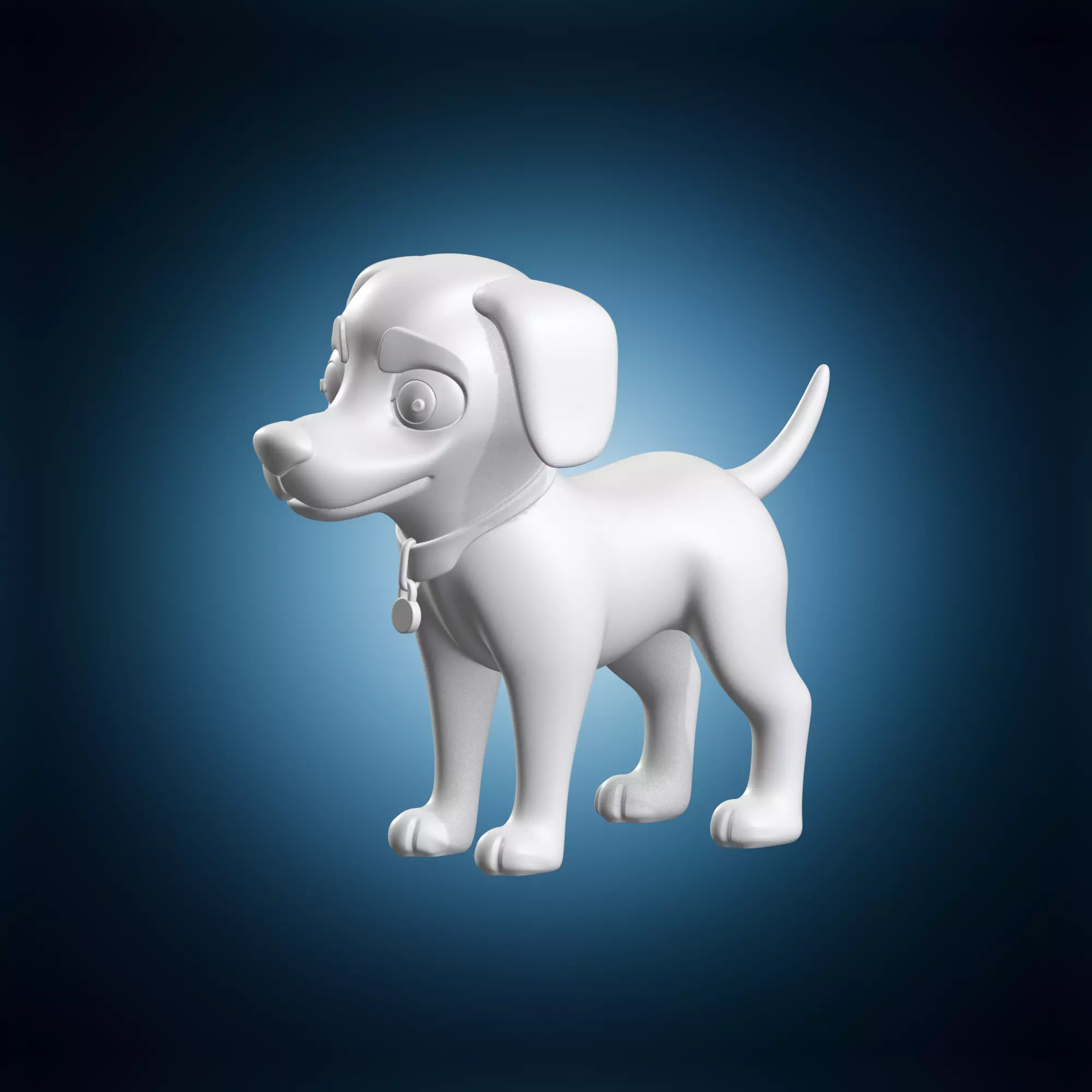 Cartoon-puppy-dog-animal-3D Print Model STL File 3D print model