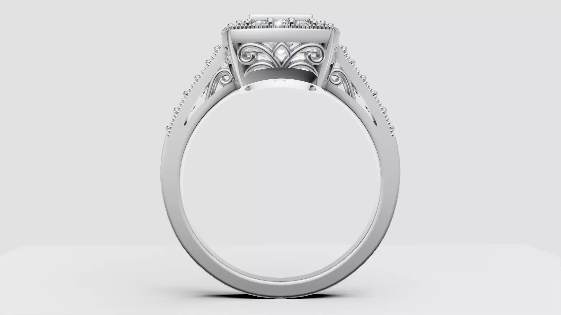 Engagement ring ring wedding model print 3D print model