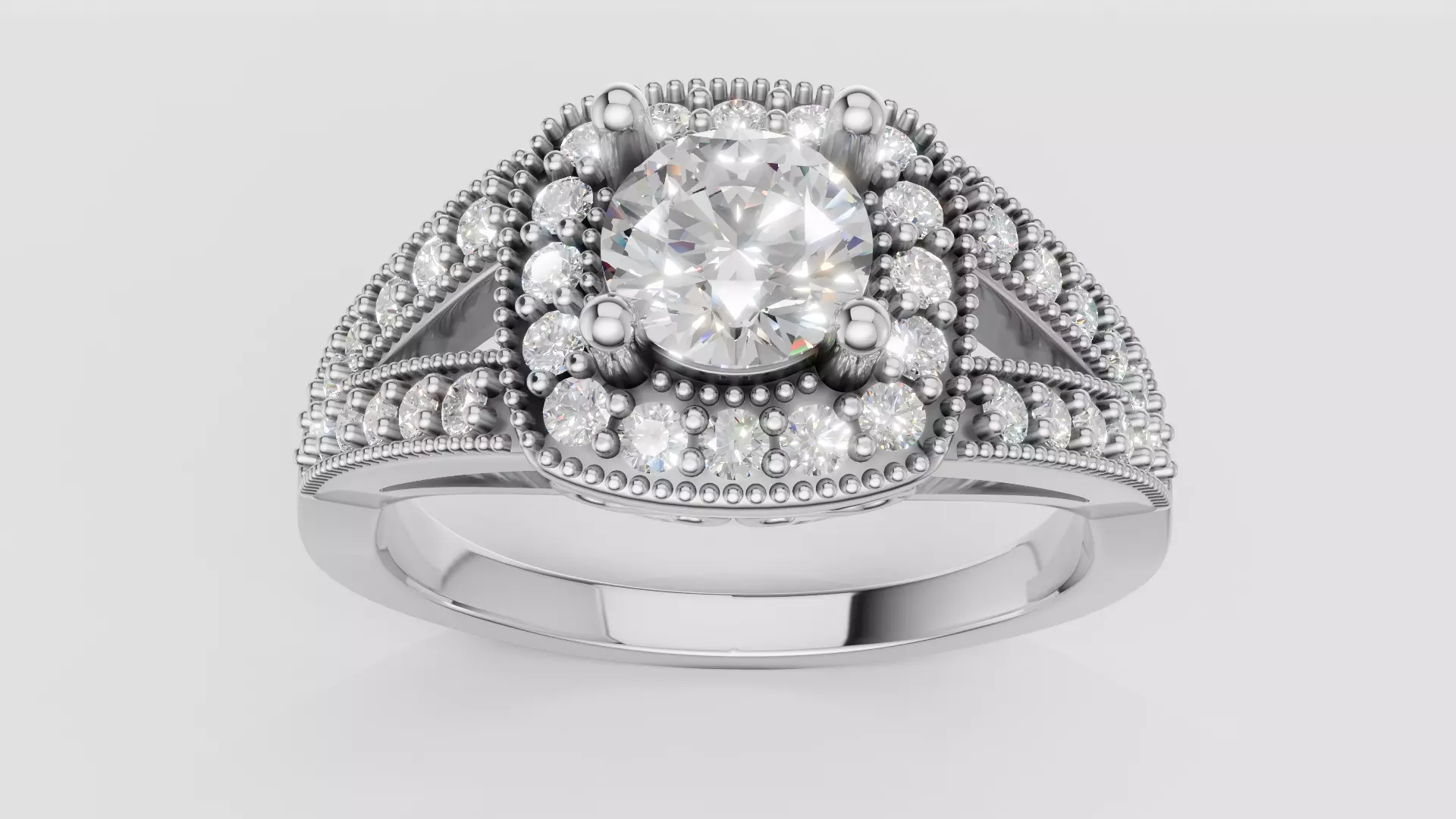 Engagement ring ring wedding model print 3D print model